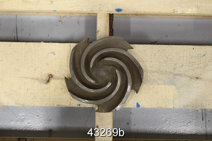 Used Goulds 3196 1x1.5x8 6.75" Diameter CF8M 5-Vane Impeller #43269