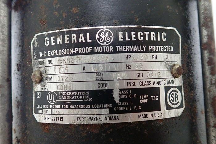 Used General Electric GE 5KH25MG102BX Motor 1/20 HP w/ LDC Milton Roy Mini Pump