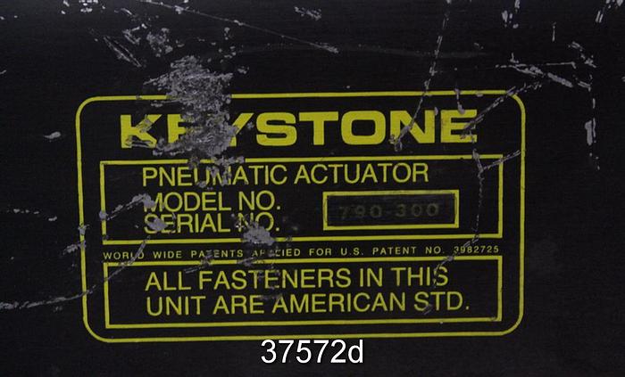 Used Keystone 4" Air Operated Butterfly Valve, 790-300 #37572
