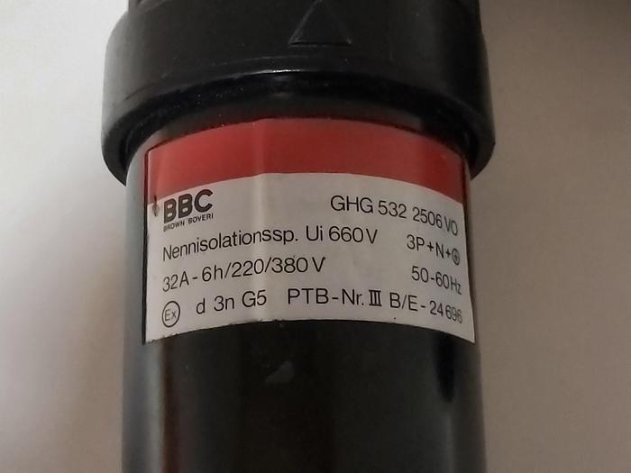 Ex Stecker und Steckdose, Kupplung, 32A, GHG 532 3506, GHG 532 2506, BBC neuwertig