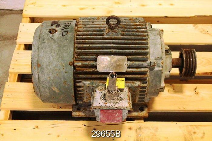 Used Reliance P25G3318H G7 US Reliance Dutymaster 15 Hp AC Motor #29655