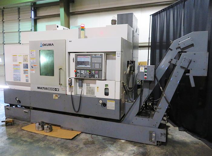 Used 2008 Okuma Multus B200W Multi Axis CNC Turning Lathe