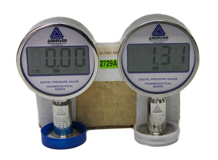 Used Anderson Negele EP063G01000411 Pharmaceutical Digital Pressure Gage Lot (2729 W