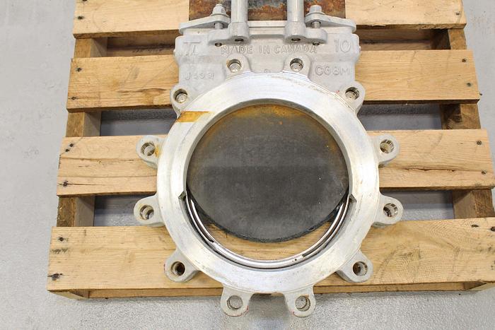 Used True Line 10" Hand Operated Knife Gate Valve #44008