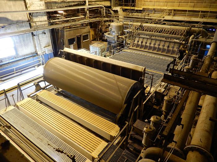 Used 180” (154” TRIM) FOURDRINIER PAPER MACHINE 2,200 FPM NEW DRIVE SYSTEM IN 2008 (PM #3) #43994