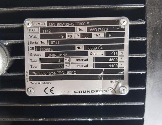 Gebraucht Eintauchpumpe, MTR 15 16/16 A-W-A-HQQV, 15 KW, 225m, 17m³/h, Grundfos, gebraucht