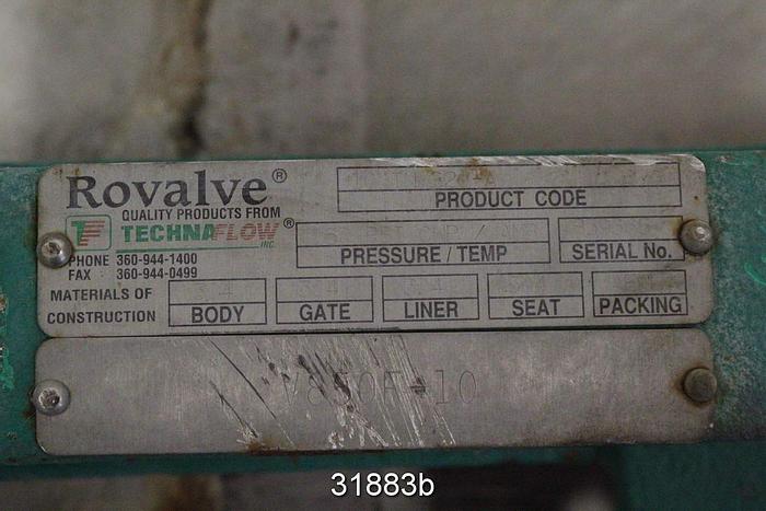 Used Rovalve S20-A 10" Hand Operated Knife Gate Valve #31883