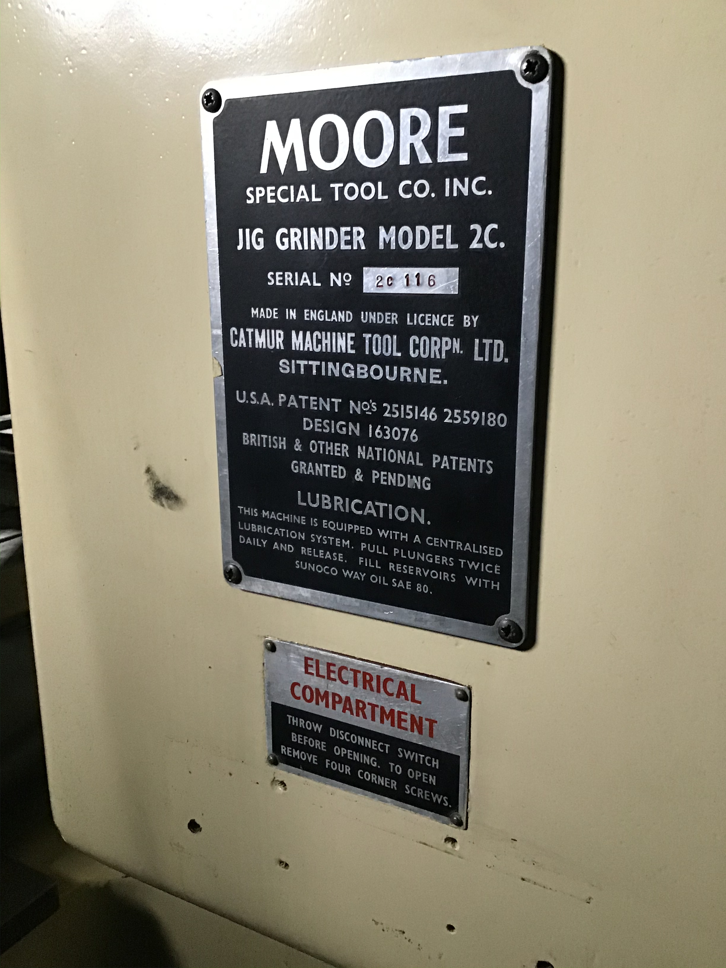 Used Moore Mdl. 2C Jig Grinder; Mint condition
