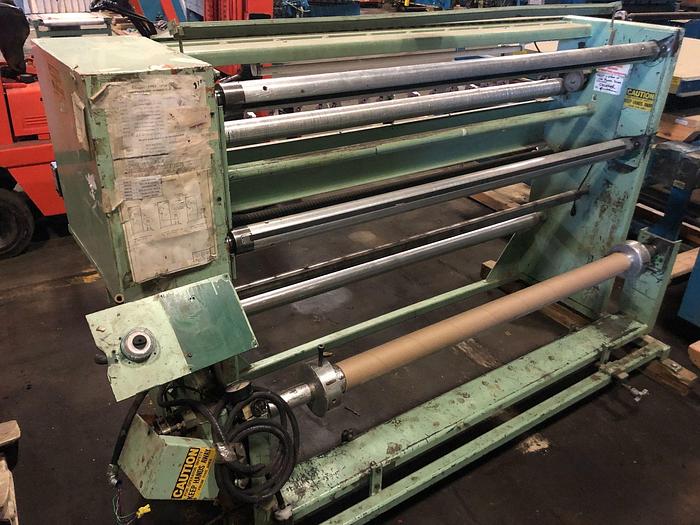 Used 60" FLETCHER DUPLEX SLITTER REWINDER RAZOR SLITTING