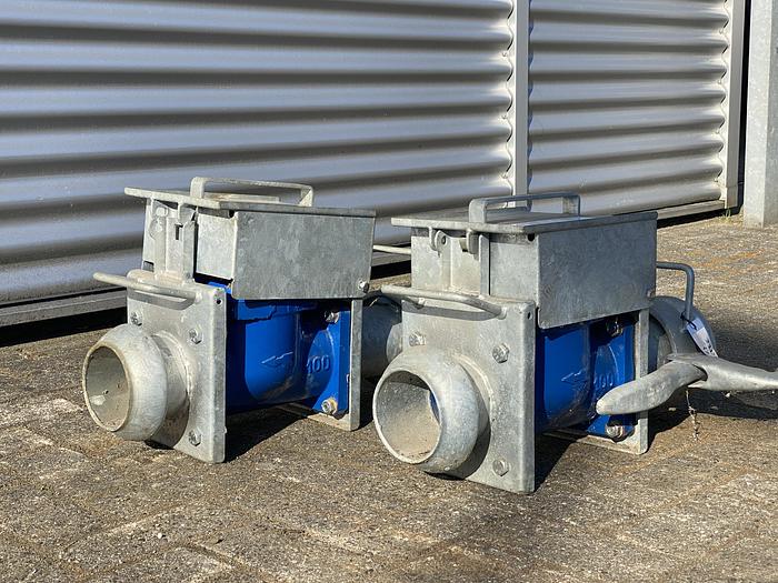 Used BBA DWI 100 draagbare watermeter met 4" Cardan/Perrot aansluiting