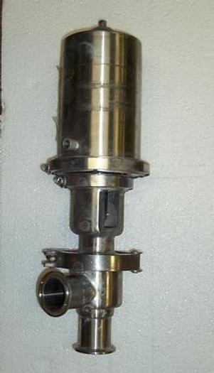 Used 1 1/2" Sanitary Air Actuated Diverter Valve - Stainless Fittings Equipment