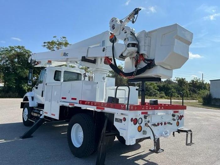 Used 2007 INTERNATIONAL 7400 65FT FLATBED BUCKET TRUCK W/ MATERIAL HANDLER