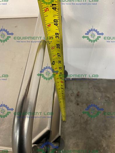 Used Metro  60" W x 24" D x 38" H Two Tier Stainless Steel Rolling Utility Cart