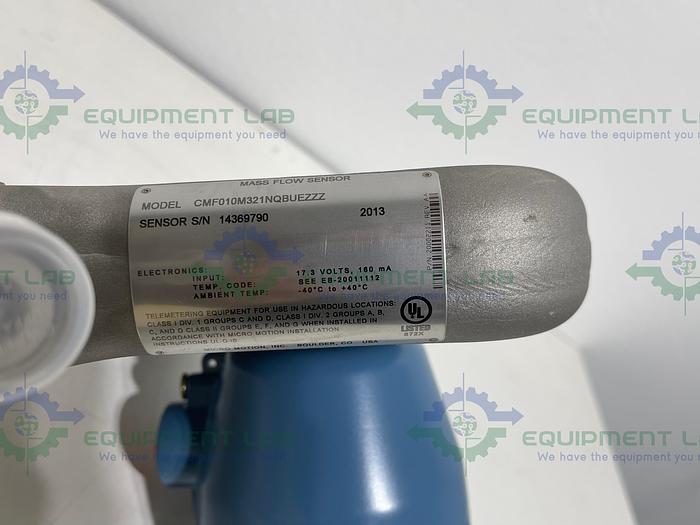 Emerson Micro Motion  CMF010M321NQBUEZZZ Mass Flow Sensor 1/2" Sanitary Fitting