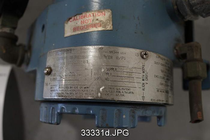 Used Rosemount 3311DS1J1E5B1 Current To Pressure Transducer #33331