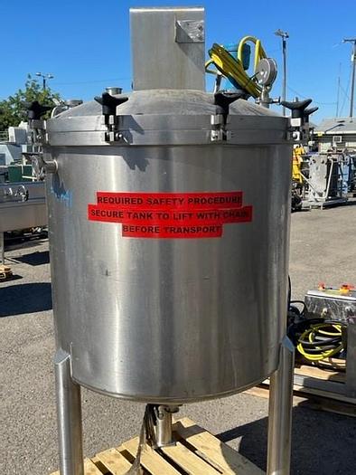 Used Lee Industries 150 Gallon Stainless Steel Vacuum Processing Tank