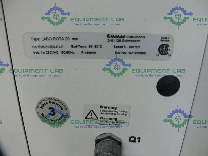 Used Heidolph Labo Rota 20 Eco Rotary Evaporator 20 Liter