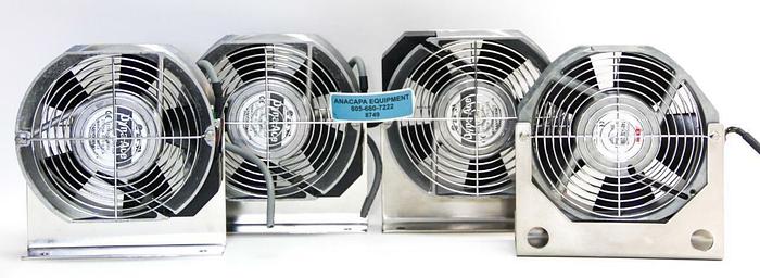 Used Sanyo Denki Dyna Ace 109S304 Cooling Fan Qty 3, Eti 148VK0272062 Qty 1 (8749)W