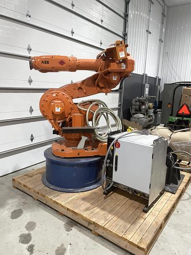 Used ABB IRB 6600-225/2.55 ROBOT CELL WITH 7TH & 8TH AXIS 40KG INDEXING TABLE #104842