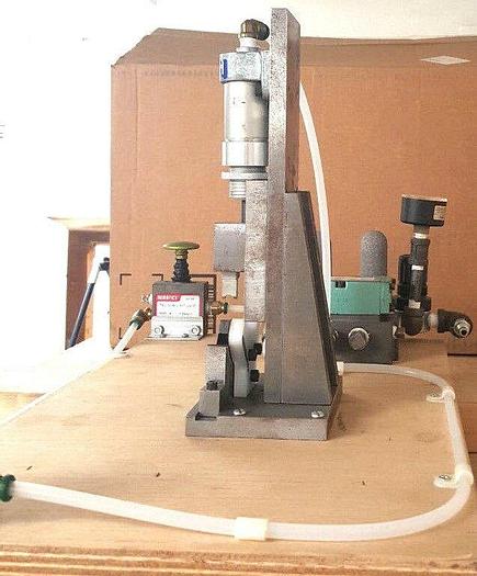 Used Mead Air Press with double palm buttons Stamping Forming Crimping Metal