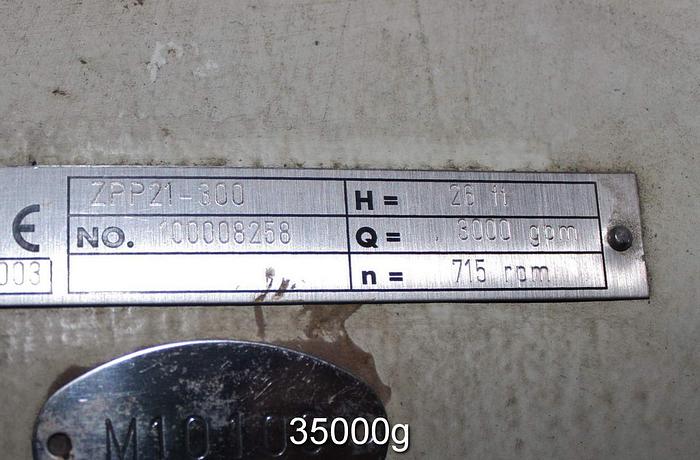 Used Sulzer ZPP21-300 Split Case Pump, 12x16x16 #35000