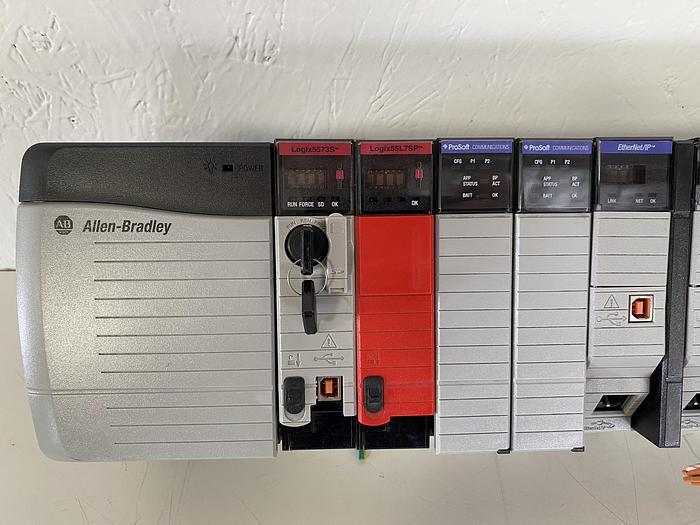 Used Allen-Bradley 1756-L73S, 1756-En2T & 1756-PB72 on 1756-A17 ControlLogix Chassis