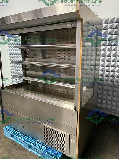 Used Barker  Stainless Steel Commercial Display Refrigerator w/ Roll up Door