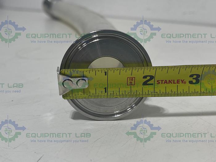 Used Sani-Tech  STHT-R-WR-1000 23" Silicone Hose w/ 1" Sanitary Fitting