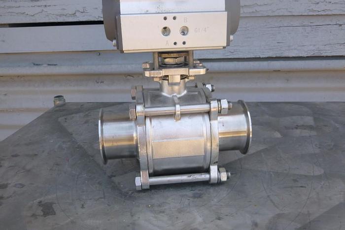 Used Valve, Ball, 316L S/st, 3", Sanitary, DAZK, 2-Way #C744060