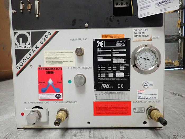 Used Leybold Type COOLPAK 6200 MD Compressor 840021