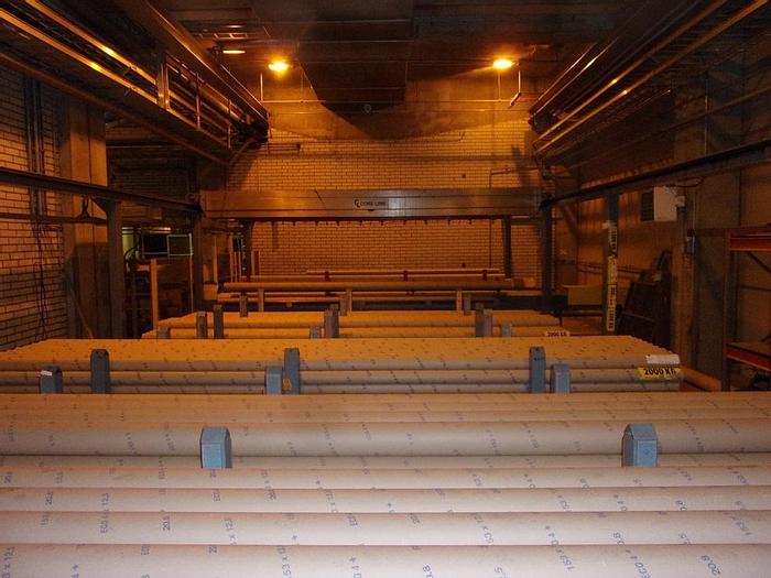 Used 216" CORE LINK CORE CUTTER FULLY AUTOMATIC MODEL CL4090 MFG. 2002