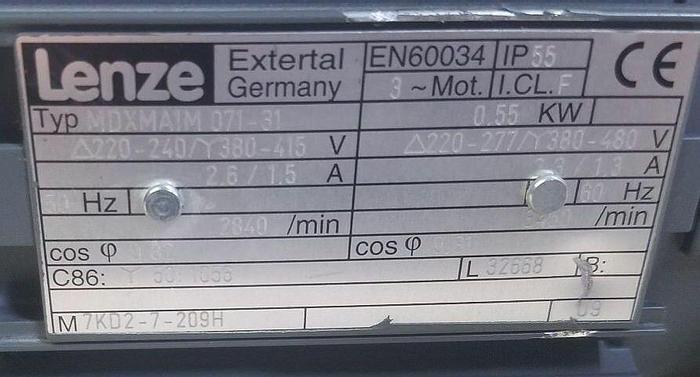 Used Lenze MDXMA1M 071-31/ GKS04 3M VAK 071-31 552D