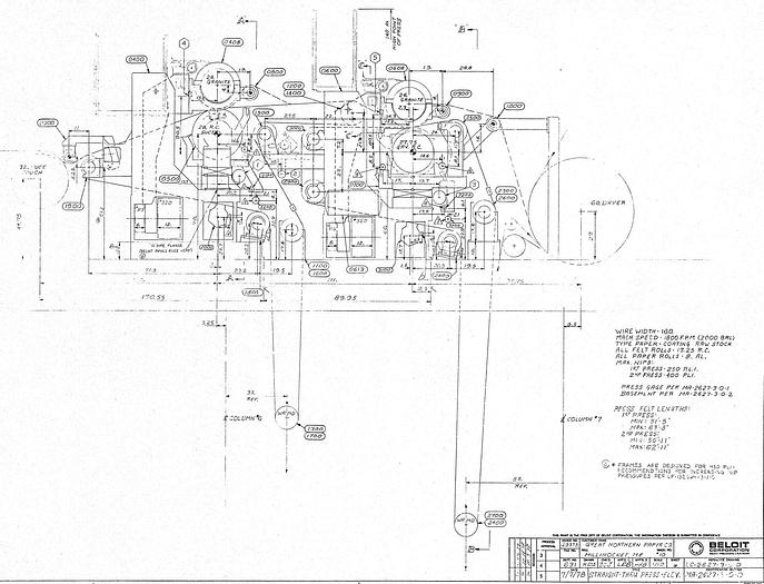 Used Beloit  Second Plain Press, 400 Pli, 28" Dia Rubber Covered Roll, 26" Dia Granite Top Roll #23016