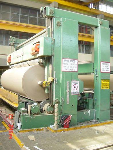 Used 183" (4.64M) BLACK CLAWSON ROLLFLYTE 220 SLITTER REWINDER