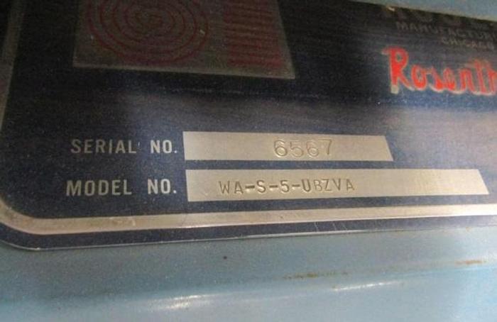Used 60" ROSENTHAL SHEETER MODEL WA-S-5-UBZVA