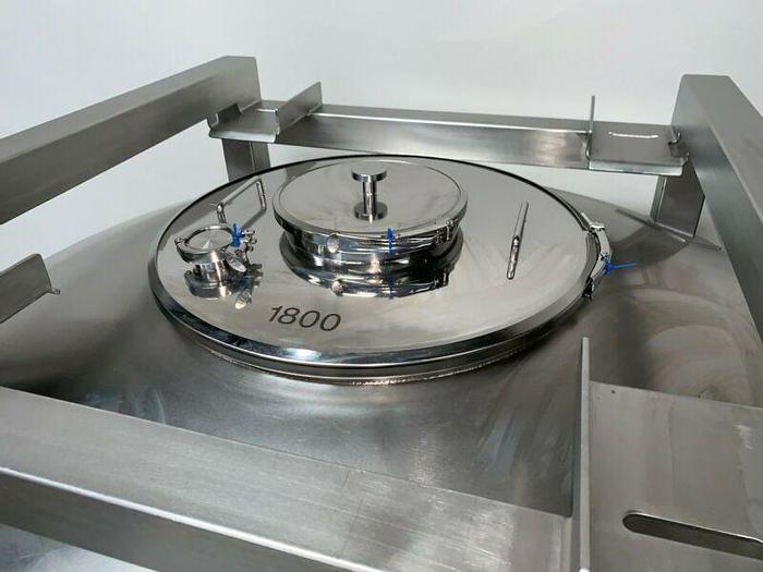 Used LB Bohle 1800 Liter Stainless Steel IBC Blending Tank Max Temp 100 C