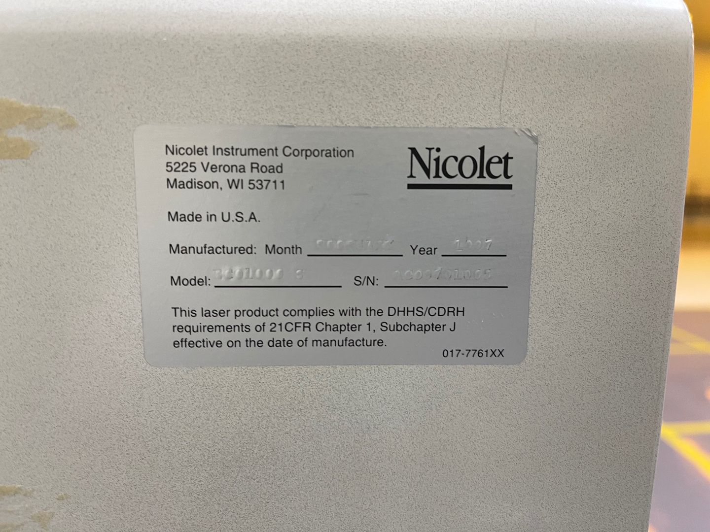 Used 1997 Thermo Fisher ECO1000-S