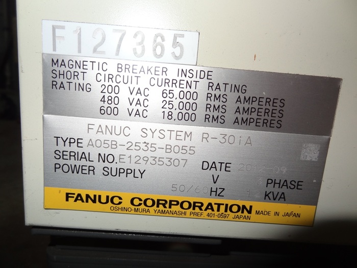 Used FANUC R2000iB/210F 6 AXIS CNC ROBOT W/R30iA CONTROLS