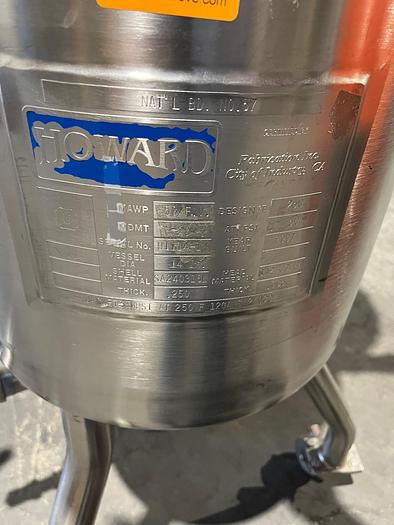 Used Used 50 Litre Stainless Steel Jacketed Pressure Vessel