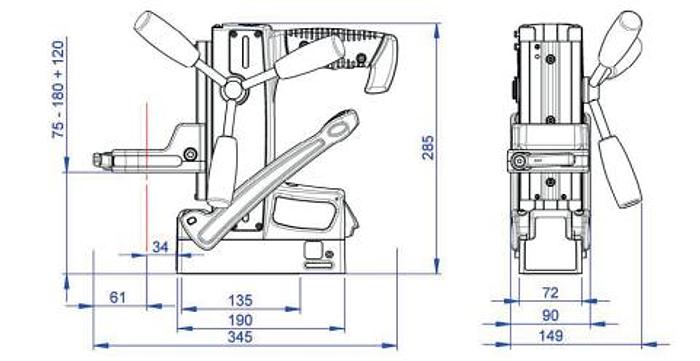 Alfra GmbH  SP-V Universal Magnetic Drill Stand