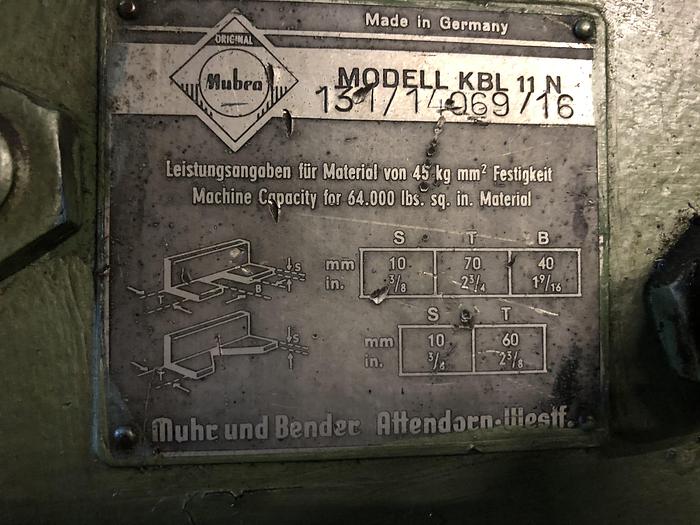 Gebruikt Mubea Muhr & Bender KBL 11 N