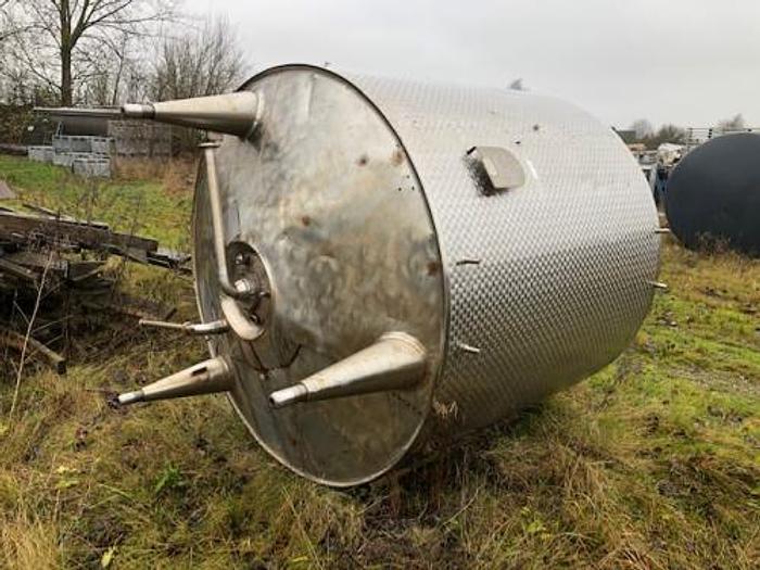 Used 4 m3 stainless steel tank with heating jacket