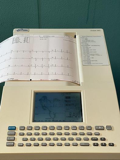 Used Spacelabs Burdick Eclipse 850 EKG Gerät auf Trolley mit EKG Kabel