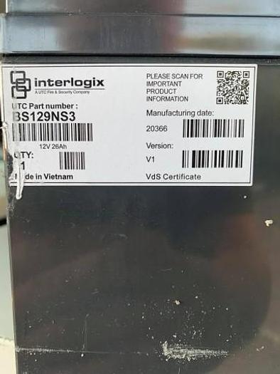 Akumulator Interlogix Lead Battery 12VDC 26Ah [BS1