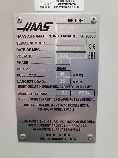 Used 2021 HAAS ST-15 CNC Turning Center With Parts Catcher and Tool Pre-Setter