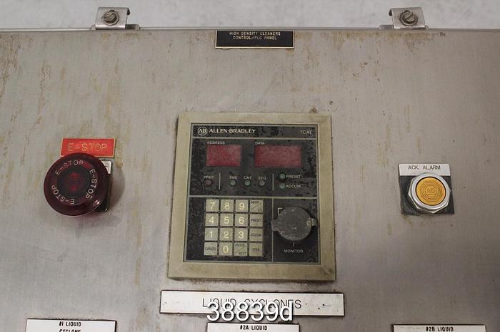 Used Black Clawson Liquid Cyclone High Density Cleaner Control #38839