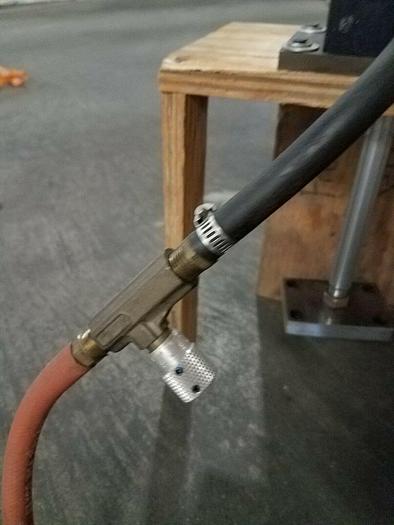 Used Schrader Bellows Eco Ram II Cylinder mounted on platform