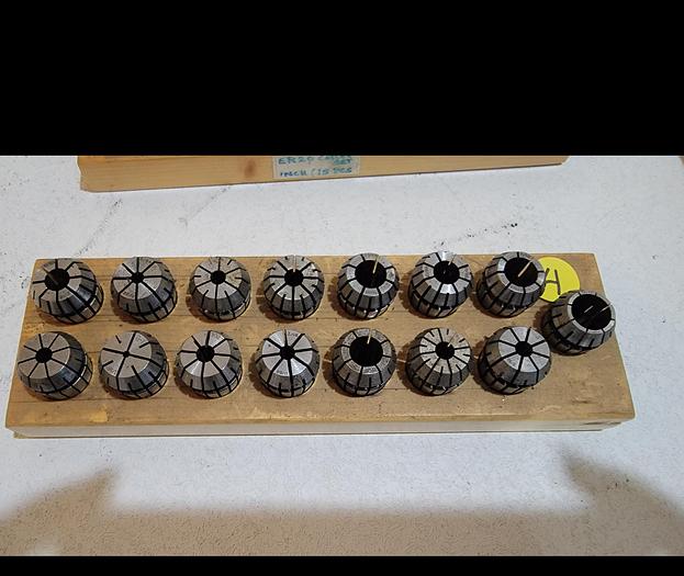 Used ER20 COLLET SET FOR LATHE ENGRAVING MACHINE (15PCS) SIZES VARIE (110)