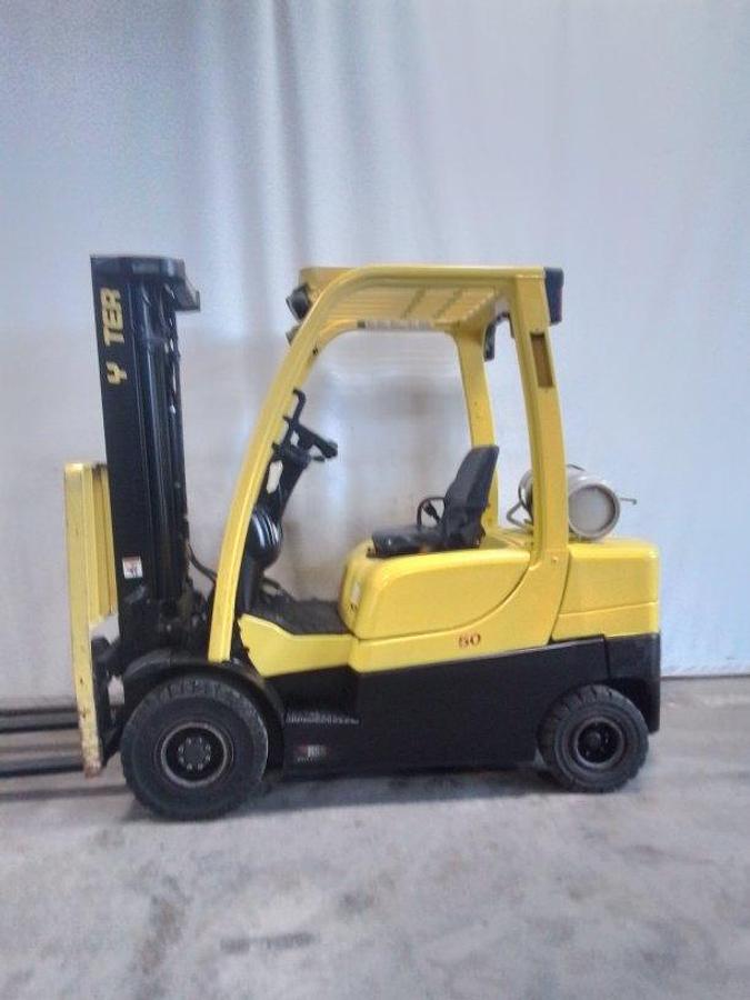 Used 2012 Hyster H50CT Pneumatic Triple Mast w/ Side Shifter