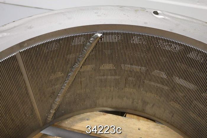 Used Black Clawson UV 100 Pressure Screen Basket, .015 Slots #34223